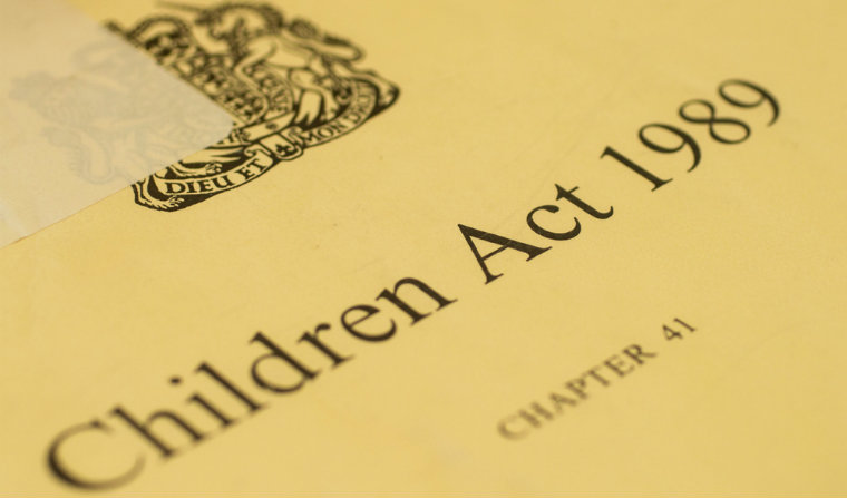 photo of a printed copy of The Children Act 1989